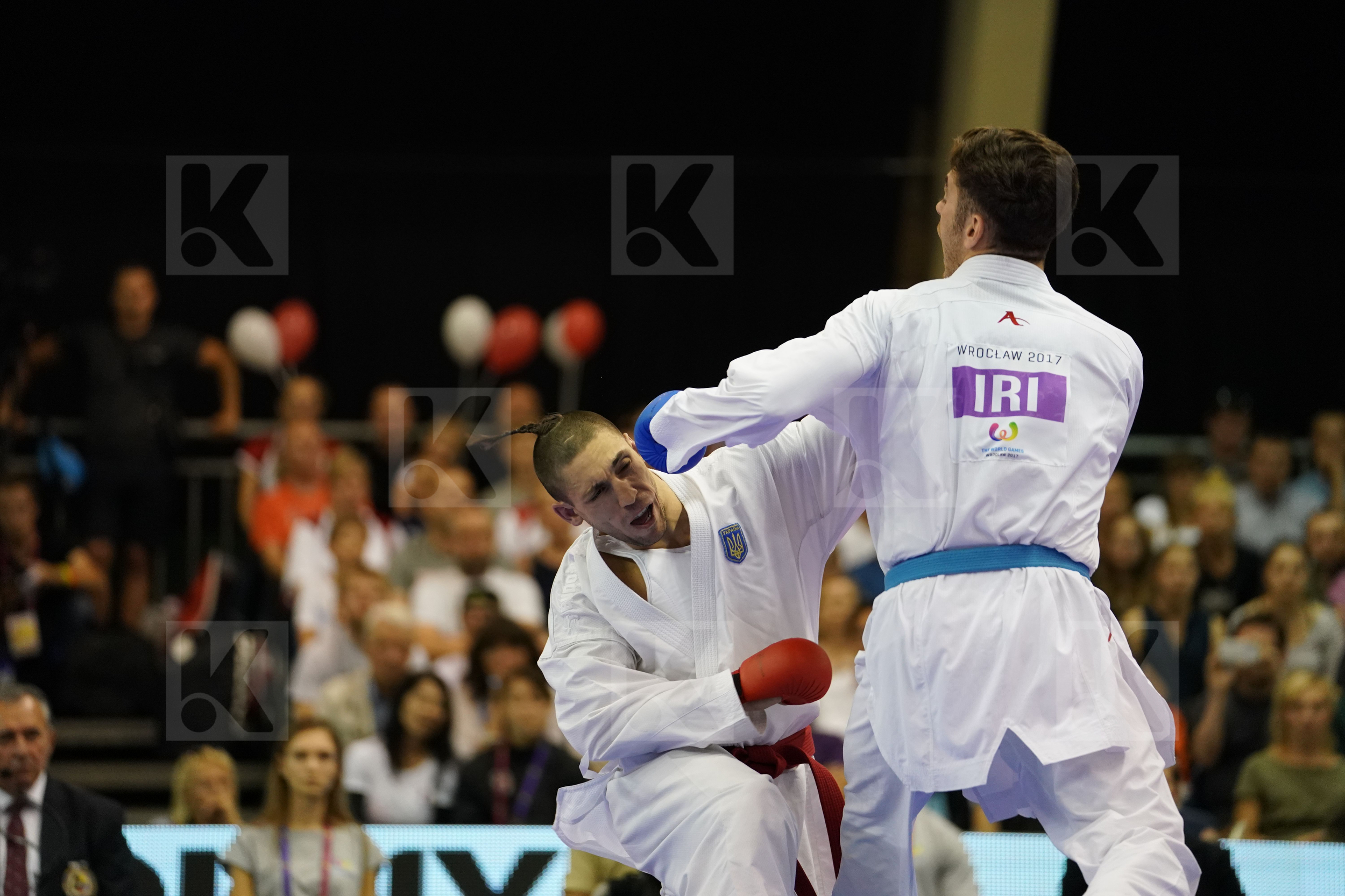 Asiabari Aliasghar Gold match Horuna Stanislav Iran Islamic Republic of Male Kumite -75kg Ukraine
